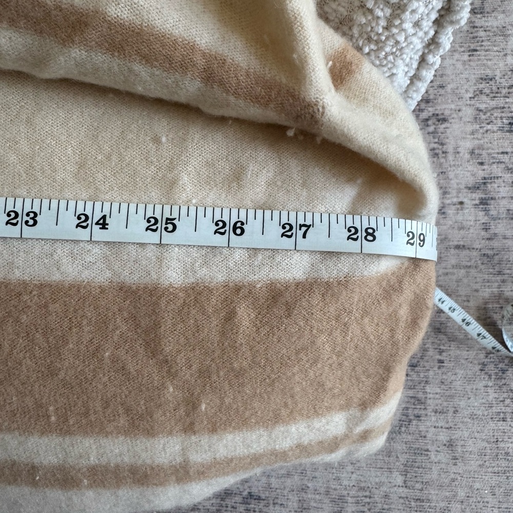 Vince Cream and Brown Striped Cashmere Sweater - Picture 3 of 5